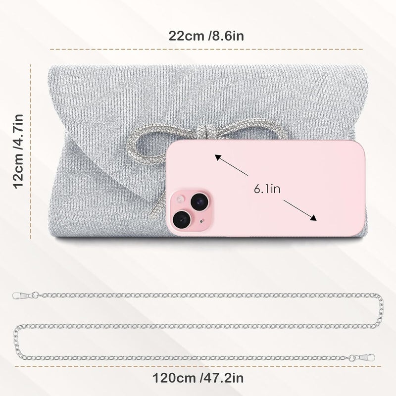 PACETAP Clutch Purses for Women, Handbags with Chain for Women Formal, Evening Bag for Wedding Party Cocktail Prom Dinner - Image 2